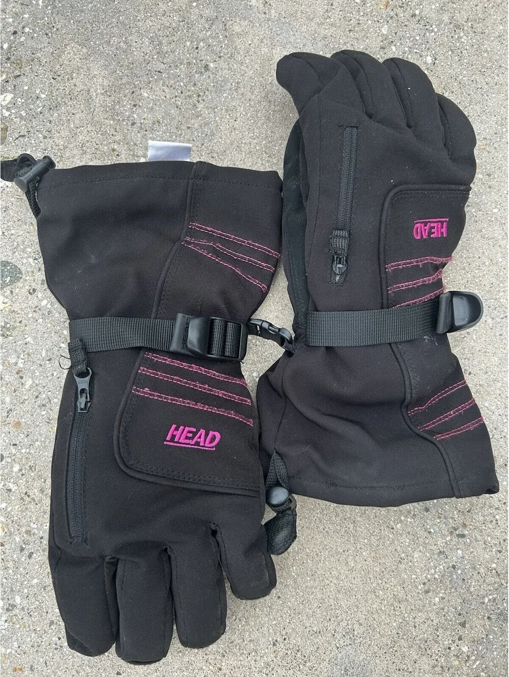 HEAD Ladies Insulated Ski gloves Dupont Serona Warmth Retention Black Pink Large